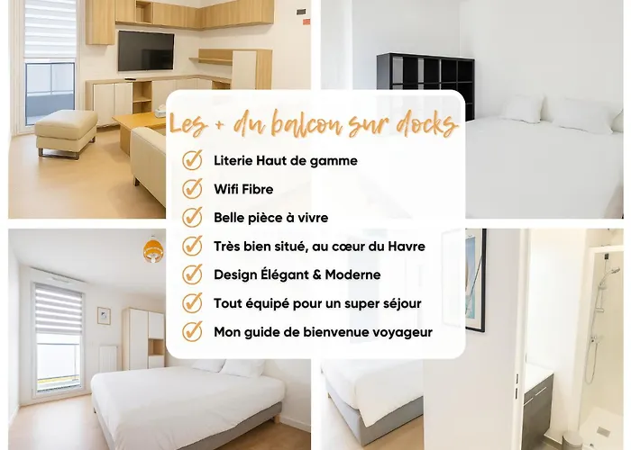 Daire Balcon Sur Docks - 4 Lits - 4 Beds Le Havre